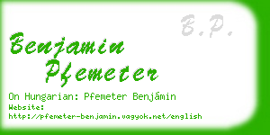 benjamin pfemeter business card